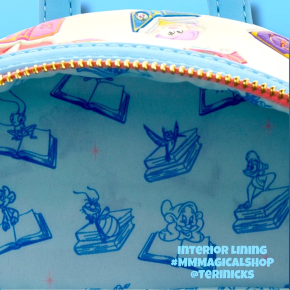 Loungefly Disney Princess Books Classics Mini Backpack&Matching Zip Wall… - Picture 6 of 9
